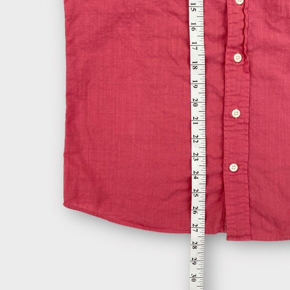 $115 Johnnie O Hangin Out Mens Small Brodie Pink Red Woven Textile Button Down - Picture 11 of 11